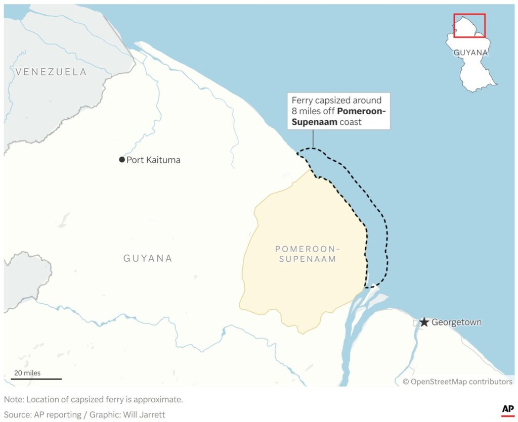 Tragedy Strikes as Guyana Ferry Capsizes, Many Missing