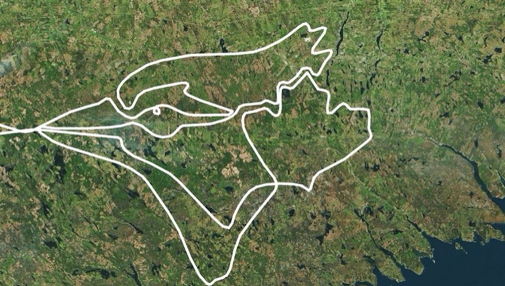 Pilot Draws Blue Jays Logo in Nova Scotia Skies