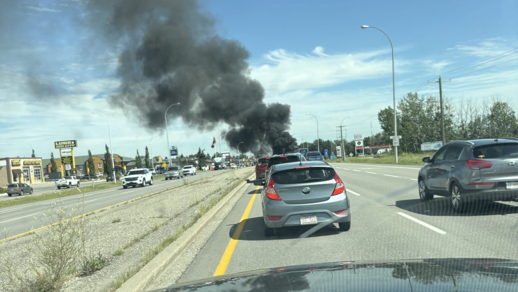 Truck Driver Dies in Fiery Crash on Trans-Canada Highway