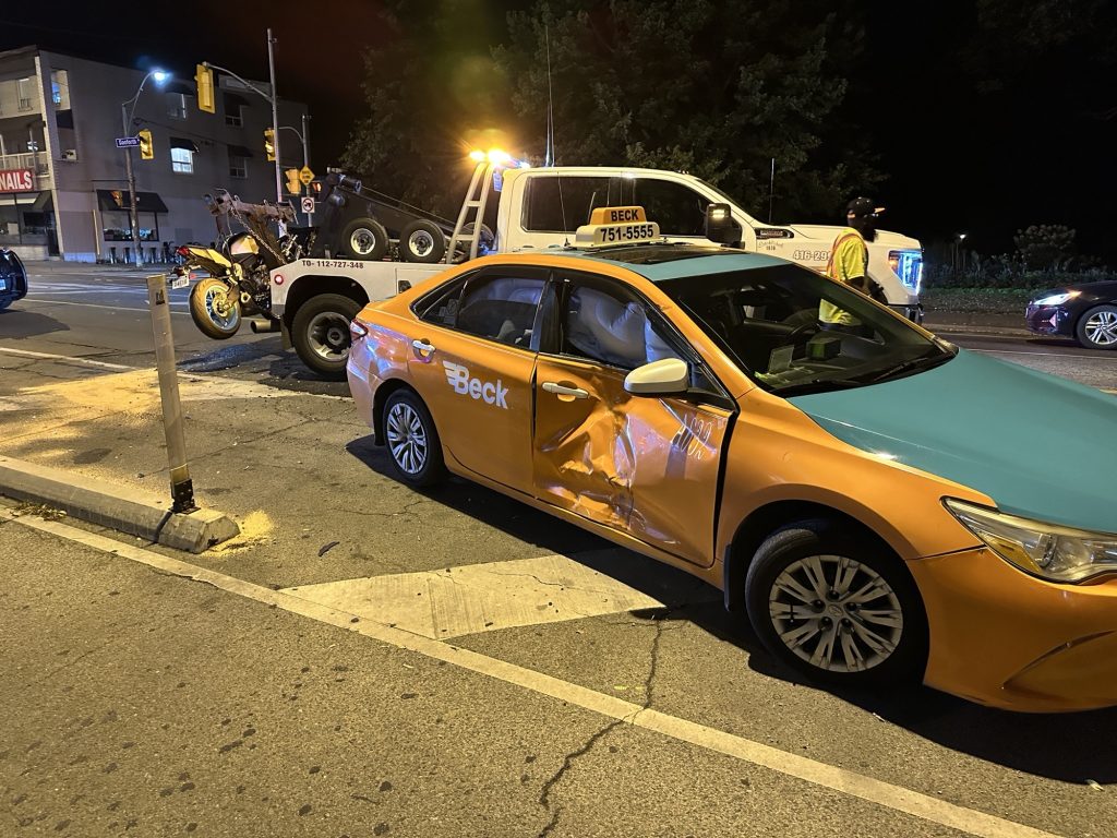Motorcycle Crash in East Danforth Injures Three