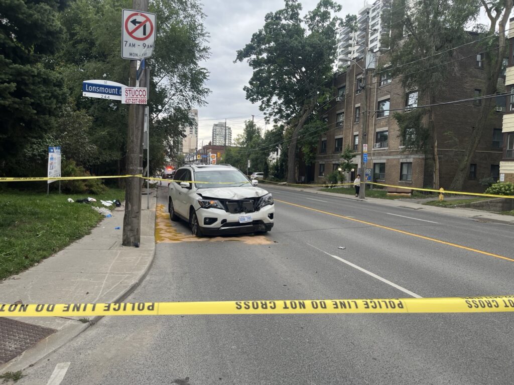 Pedestrian Struck by Car Near Casa Loma, Injured