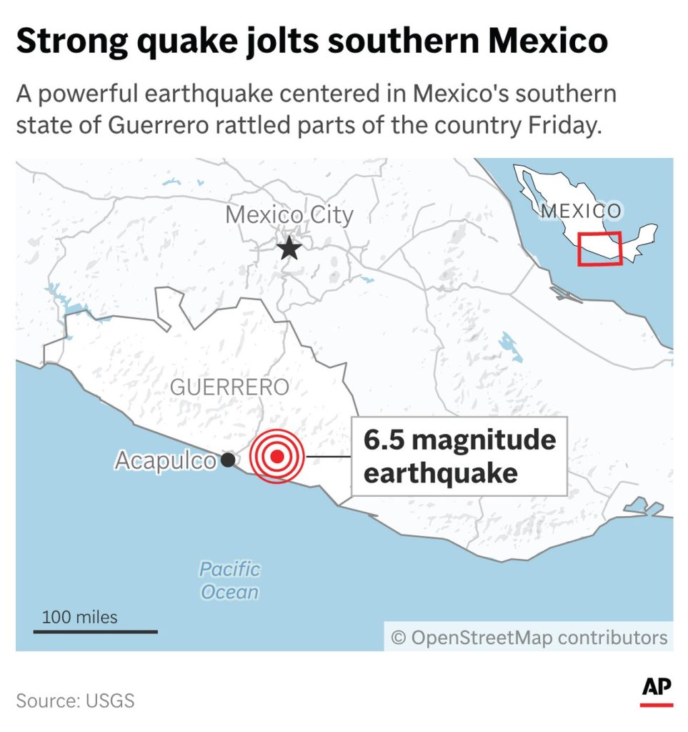 Strong 6.5 Magnitude Earthquake Hits Mexico, 2 Dead