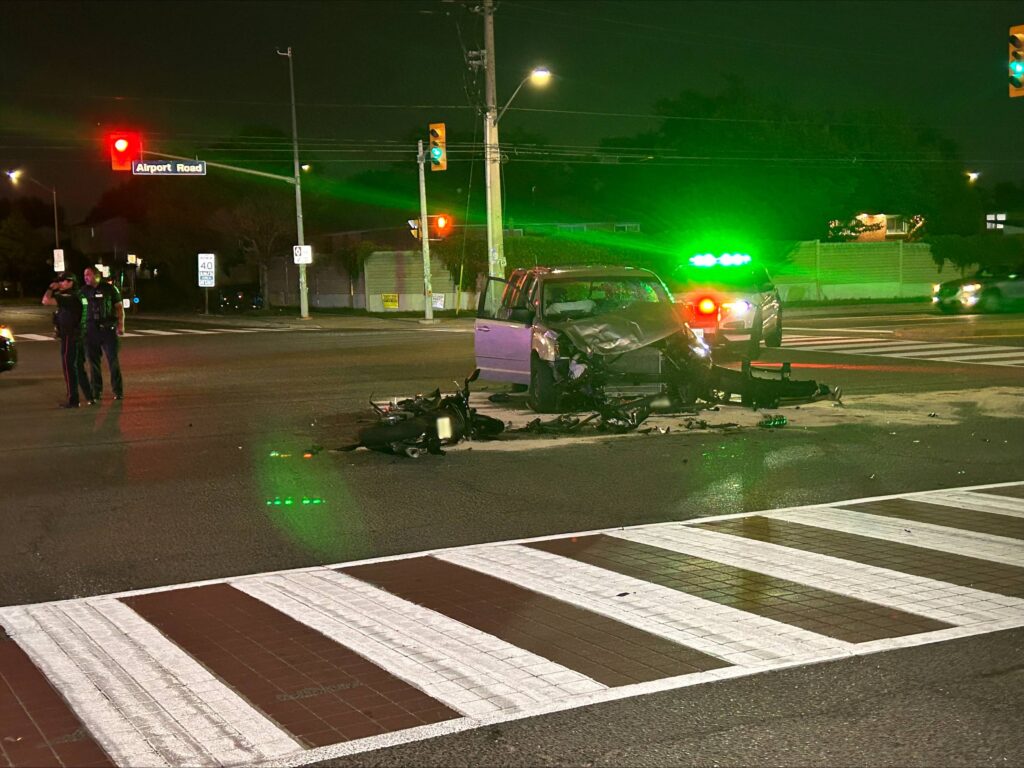 Motorcyclist Critically Injured in Mississauga Crash